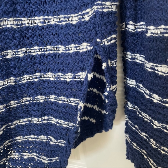 Roxy Smoke Signal Striped Hooded Open Knit Sweater - Picture 8 of 9